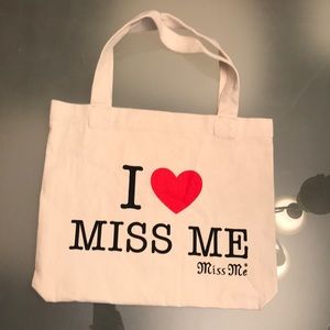 New! Miss me tote canvas
